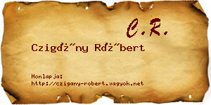 Czigány Róbert névjegykártya